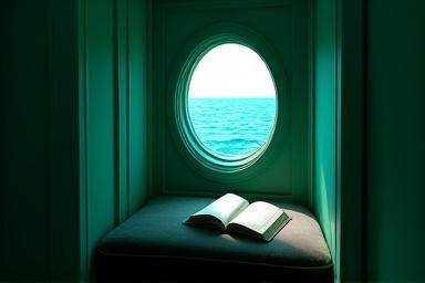 Gemütliche Lese-Ecke mit Meerblick